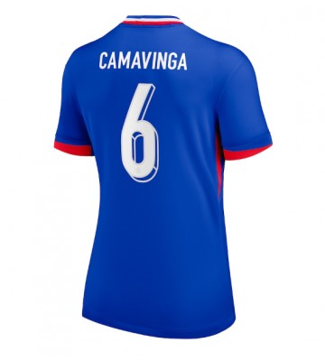 Francia Eduardo Camavinga #6 Primera Equipación Mujer Eurocopa 2024 Manga Corta